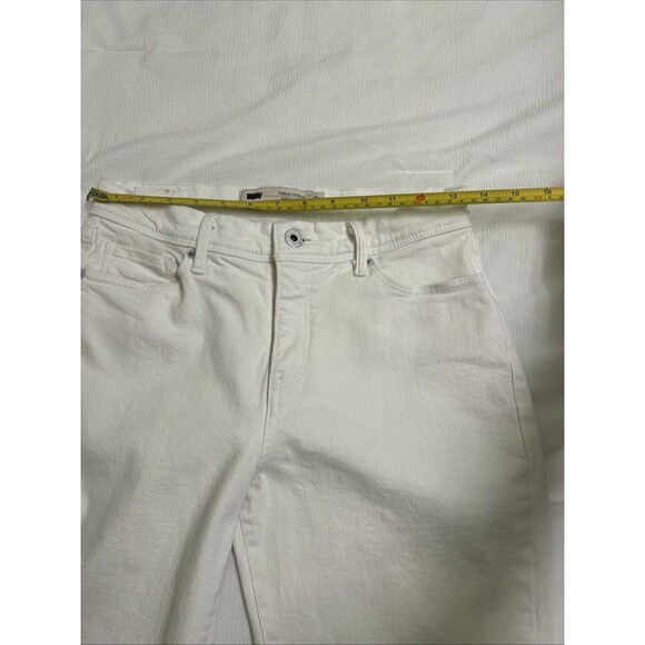Levis 512 Perfectly Slimming Straight Leg Womens 8P Jeans White - Picture 4 of 6